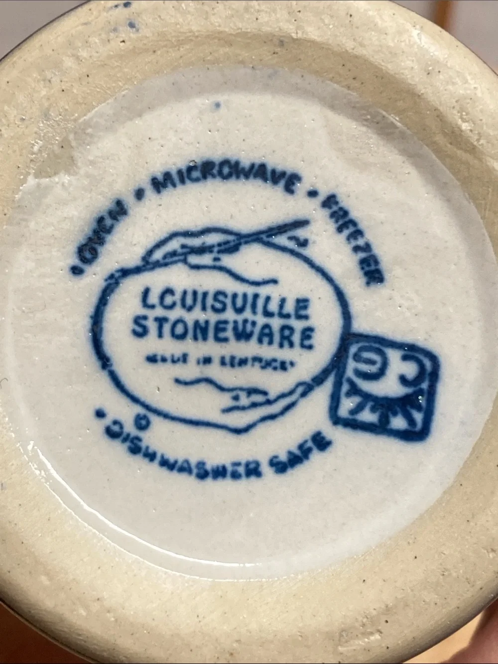 Mint Julep Cups Set of 2 Louisville Stoneware Blue Fleur de Lis Kentucky Pottery